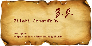 Zilahi Jonatán névjegykártya